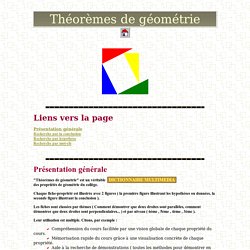 Théorèmes de géométrie