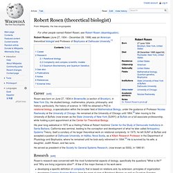 Robert Rosen (theoretical biologist)
