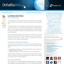 La théorie des floats « OnFaitDuWeb.com