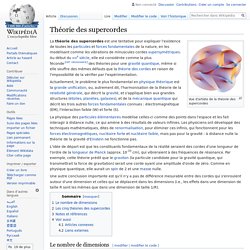 Théorie des supercordes