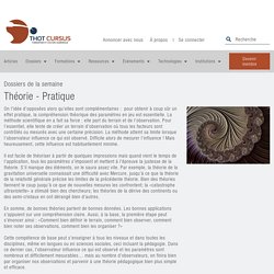 Théorie - Pratique - Thot Cursus