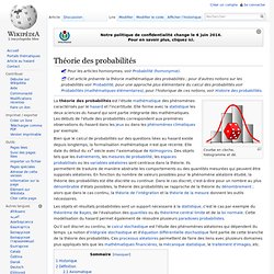 Théorie des probabilités