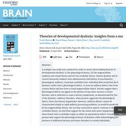 Theories of developmental dyslexia: insights from a multiple case study of dyslexic adults