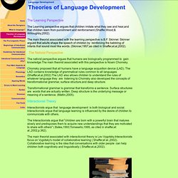 Theories of Language Development
