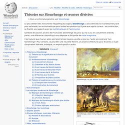 Théories sur Stonehenge et œuvres dérivées