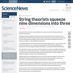 String Theorists Squeeze Nine Dimensions Into Three