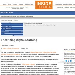 Theorizing digital learning
