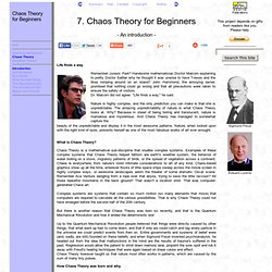 Chaos Theory for Beginners; An Introduction