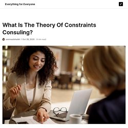 What Is The Theory Of Constraints Consuling?