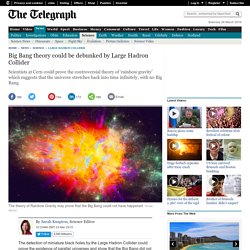 Big Bang theory could be debunked by Large Hadron Collider