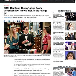 CBS’ ‘Big Bang Theory’ gives Fox’s ‘American Idol’ a solid kick in the ratings gut 