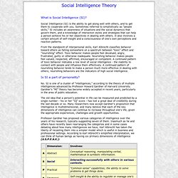 Theory of Social Intelligence