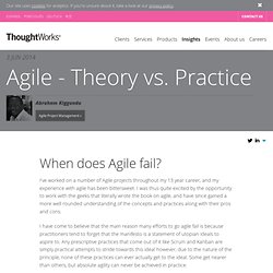 Agile - Theory vs. Practice