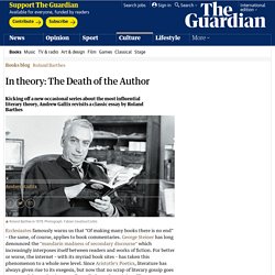 In theory: The Death of the Author