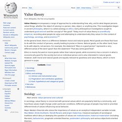Value theory