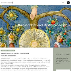 Theosophical and Mystic Publications