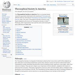 Theosophical Society in America - Wikipedia