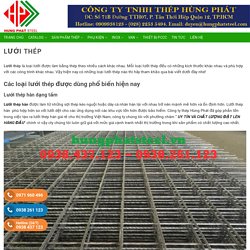 Lưới thép chất lượng cao giá rẻ - Hùng Phát Steel