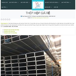 Thép hộp giá rẻ