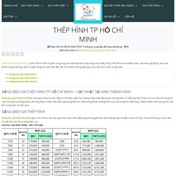 Thép hình Tp Hồ Chí Minh