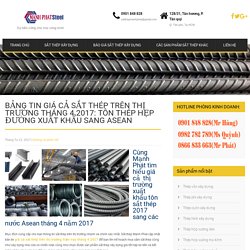 Bảng tin giá cả sắt thép trên thị trường tháng 4 2017: Tôn thép hẹp đường xuất khẩu sang Asean