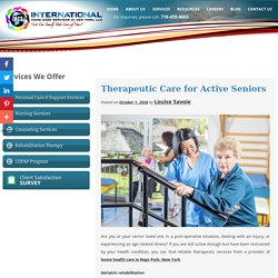 Therapeutic Care for Active Seniors