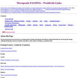 Therapeutic Fasting Worldwide Links