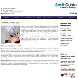 Search Best Therapeutic Massage Clinic in South Dublin