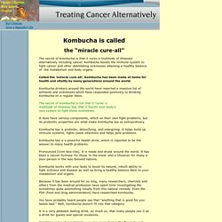 Therapeutic Values of Kombucha Tea