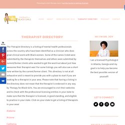 Therapist Directory - Therapy For Black Girls