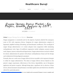 Oxygen Therapy Device Market : Key Players, Growth, Analysis by 2019 – 2023 - Healthcare Guruji
