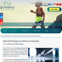 Stem Cell Therapy for Arthritis: An Overview