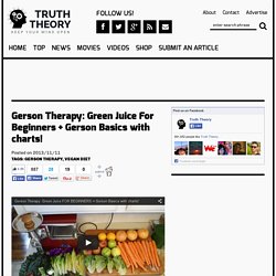 Gerson Therapy: Green Juice For Beginners + Gerson Basics with charts!