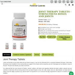 Joint Therapy Tablets - Diagnose Joint Pain and Arthritis