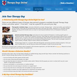 Therapy Dogs United - Join Your Dog