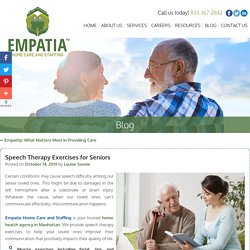 Speech Therapy Exercises for Seniors
