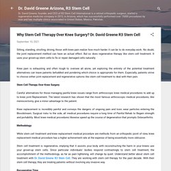 Why Stem Cell Therapy Over Knee Surgery? Dr. David Greene R3 Stem Cell