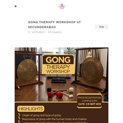 Gong Therapy Workshop at Secunderabad - Sound Healing India