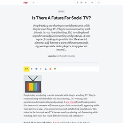 Is There A Future For Social TV?