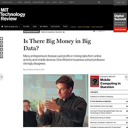 Is There Big Money in Big Data?