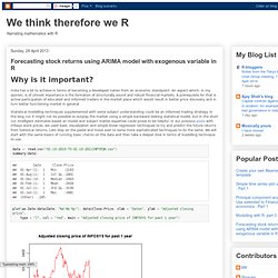 Forecasting stock returns using ARIMA model with exogenous variable in R