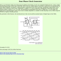 Art's Theremin Page: Four Phase Clock Generator