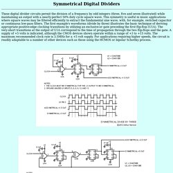 Art's Theremin Page: Symmetrical Digital Dividers