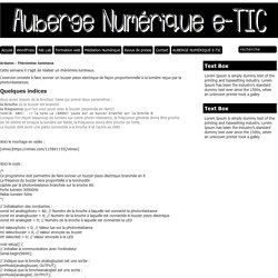 Arduino : Thérémine lumineux « Auberge Numerique-e-TIC