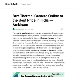 Buy Thermal Camera Online at the Best Price in India — Ambicam