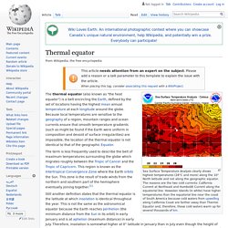 Thermal equator