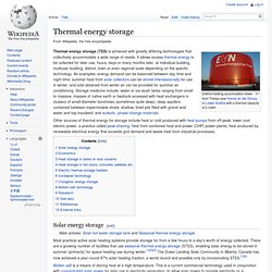 Thermal energy storage