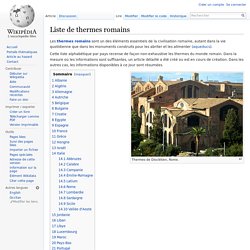 Liste de thermes romains