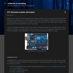 NTC-thermistor incubator with Arduino