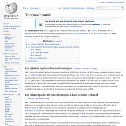 Thermochromie